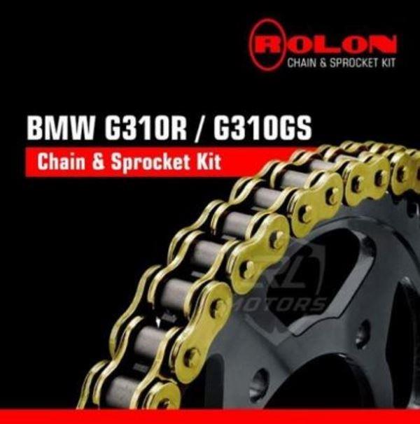 magic gear rs BMW G310R/G310GS Rolon Brass chain sprocket kit NXRC 321 – Magic Bikers
