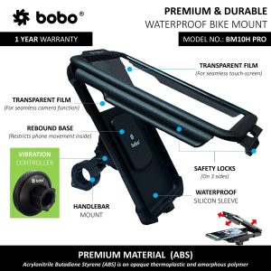BOBO-BM10H PRO Waterproof Mobile Holder with Vibration Controller BOBO GEARS