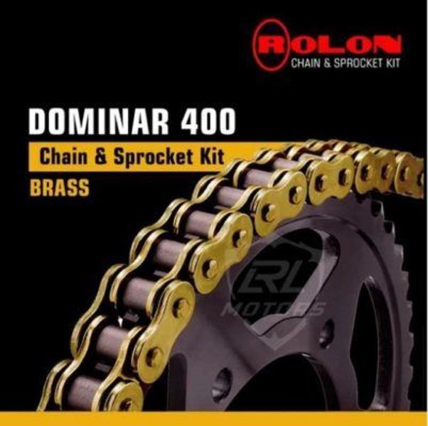 Bajaj Dominar 400 Rolon Brass Chain & Sprocket Kit HXRC 269 Rolon Chain Sprockets