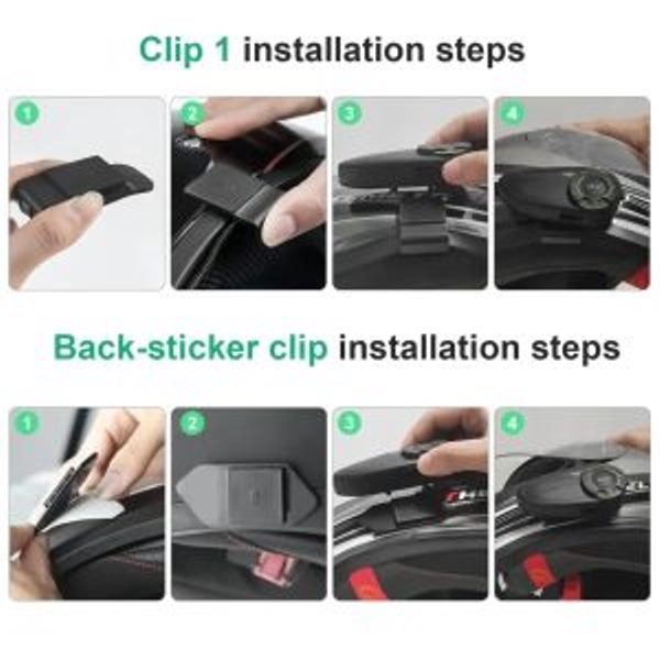 EJEAS Q8 Motorcycle Mesh Intercom 6 Riders Group Talking at The Same Time – EJAS-Q8