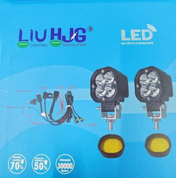 HJG 4 LED 40W fog lamp with Wiring Harness, Switch and Filter HJG