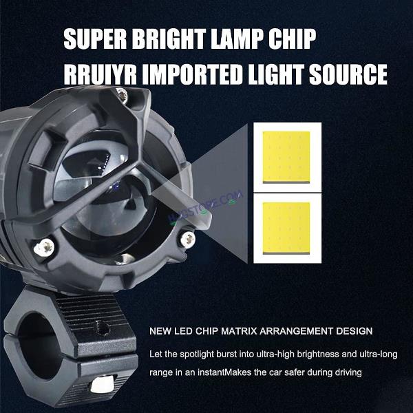 HJG Mercedes Y Lens Ultra Wide LED Fog Lights White/Yellow – Pair with Wiring Harness & Switch
