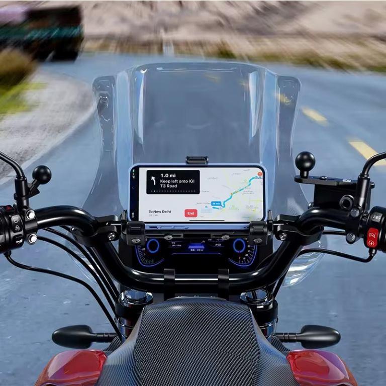 Kewig Motorcycle phone holder Waterproof Anti vibration Damper + safe lock (Without Charger) (M27-C1) Kewig