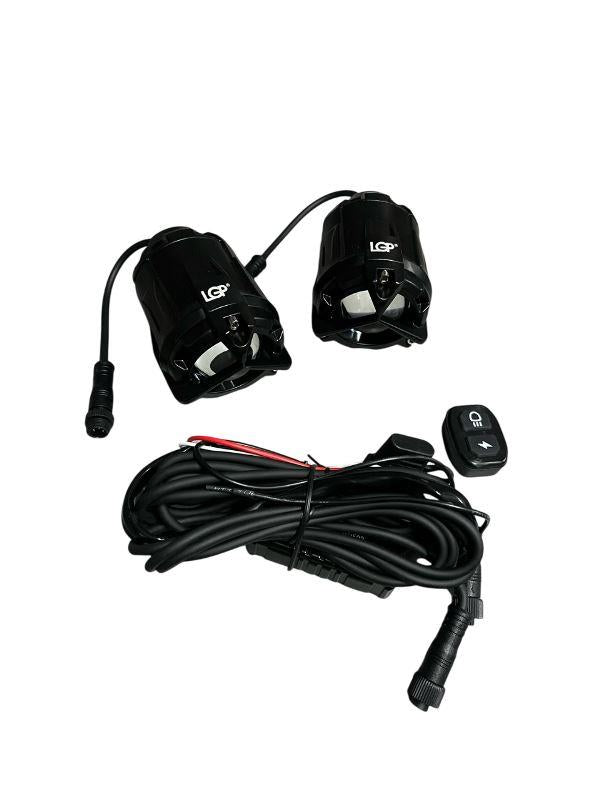 LGP Dk 350 Mercedes Ultra Wide Driving Fog Lights White/yellow With Wiring Harness And Wireless Button Switch 60w-LGP11350 LGP