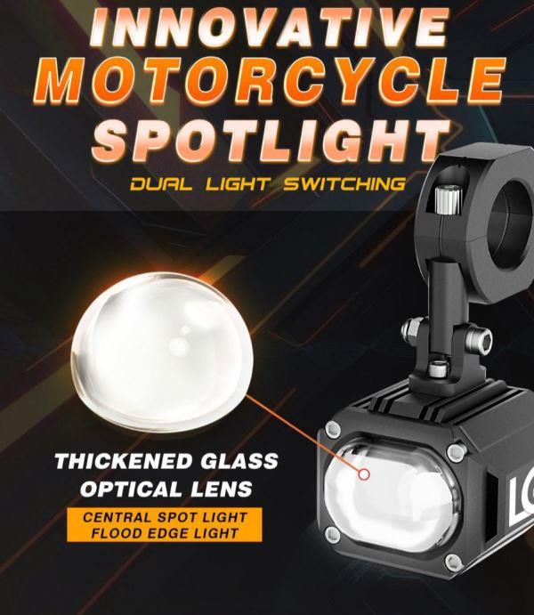 LGP Mk07 Spotlight Ip67 Waterproof Auxiliary Lights With Harness Compatible For All Motorcycles And Cars-LGP11125 LGP