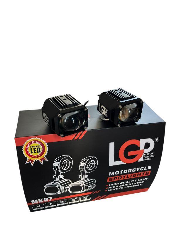 LGP Mk07 Spotlight Ip67 Waterproof Auxiliary Lights With Harness Compatible For All Motorcycles And Cars-LGP11125 LGP
