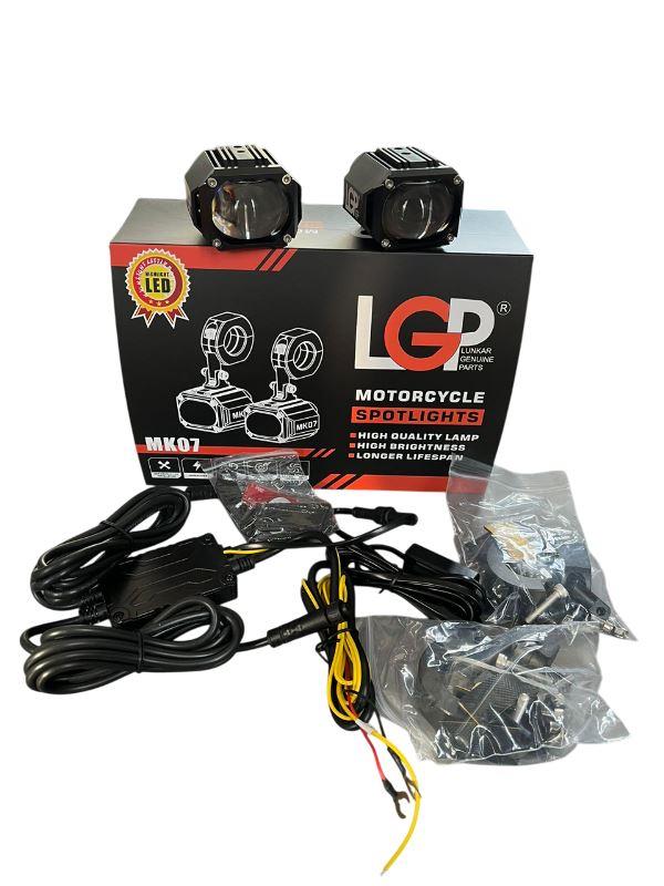 LGP Mk07 Spotlight Ip67 Waterproof Auxiliary Lights With Harness Compatible For All Motorcycles And Cars-LGP11125 LGP