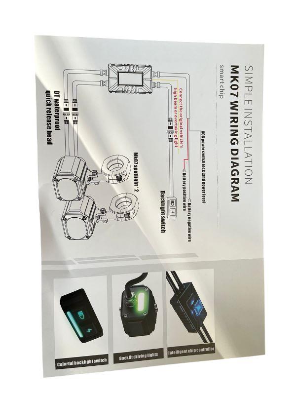 LGP Mk07 Spotlight Ip67 Waterproof Auxiliary Lights With Harness Compatible For All Motorcycles And Cars-LGP11125 LGP