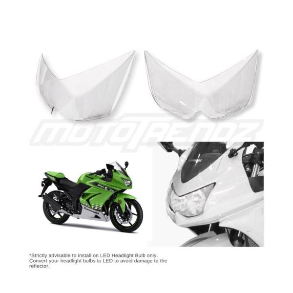 Mototrendz-Headlight Screen Protector For Kawasaki Ninja 250R (2008-2012) – Clear Mototrendz