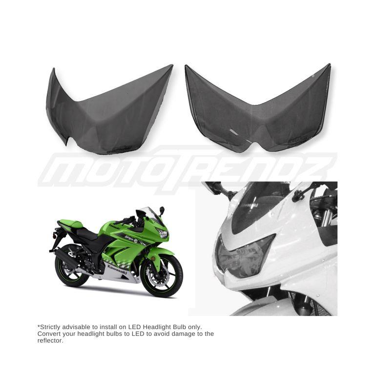 Mototrendz-Headlight Screen Protector For Kawasaki Ninja 250R (2008-2012) – Dark Smoke Mototrendz