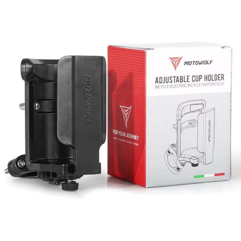 Motowolf Motorcycle Accessories Water Bottle Holders Handlebar Drink Cup Holder Universal (MDL 3518) Motowolf