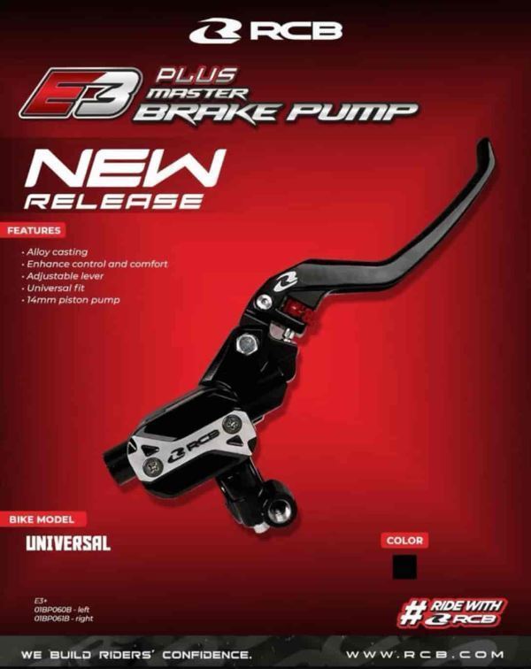 RCB-Master Brake Pump E3+ Rh 14mm-01BP061B (Black) RCB