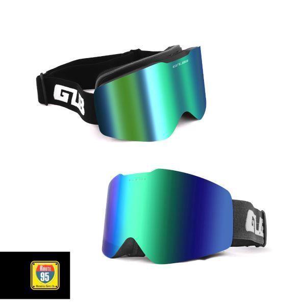 Route95-GUB Rally Pro Goggles (Matte Black Green Lens) Route95