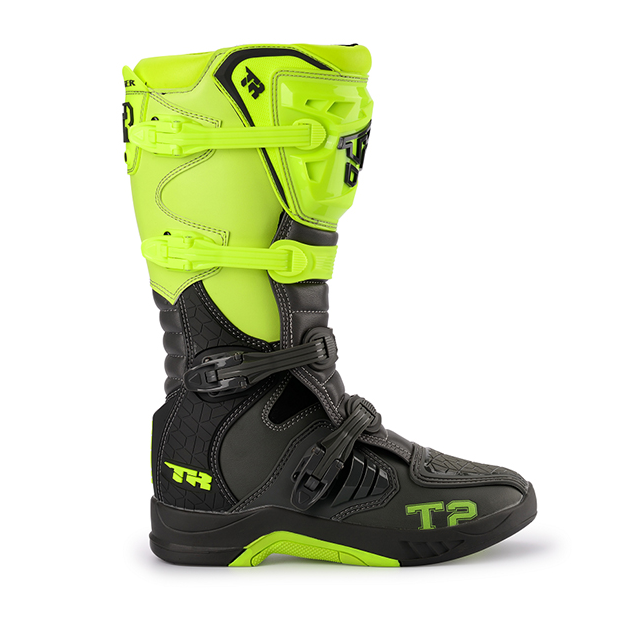 Tiger Racing-MTR T2 Motocross Offroad Boots (Black Green) Tiger Racing