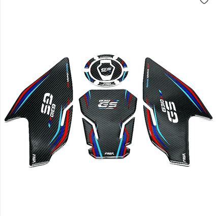 BMW 310GS 5D Carbon Fibre Tank Pad, Fuel Pad &amp; Gas Cap Set Imported