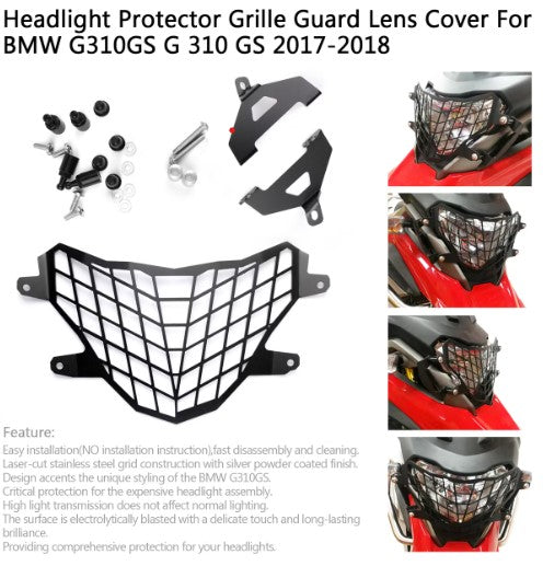 BMW 310 GS Headlight Grill - Black Imported