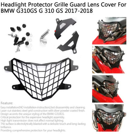 BMW 310 GS Headlight Grill - Black Imported