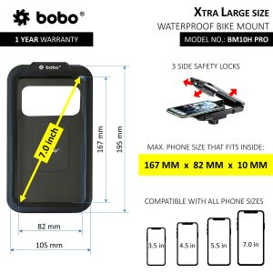 BOBO-BM10H PRO Waterproof Mobile Holder with Vibration Controller BOBO GEARS