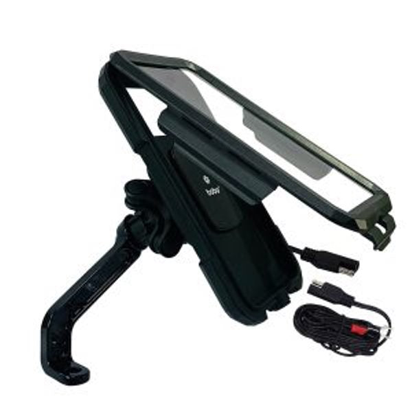 BOBO-BM11H PRO PLUS Fully Waterproof Bike Phone Holder with PRO PLUS Vibration Damper (with Fast 15W Wireless Charger USB-C Input/Output Port) Motorcycle Mobile Mount-BB-BM-011-122001 BOBO GEARS