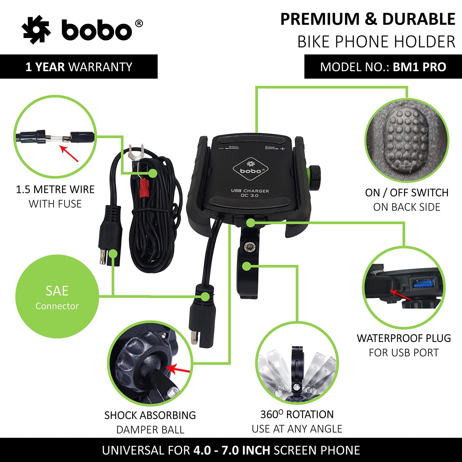BOBO-BM1 PRO Jaw-Grip Mobile Holder BOBO GEARS