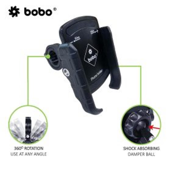 BOBO-BM4 Jaw-Grip Bike / Cycle Phone Holder Motorcycle Mobile Mount-BB-BM-004-001001 BOBO GEARS