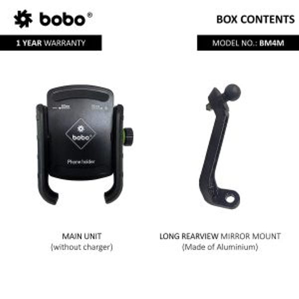 BOBO-BM4M Jaw-Grip Bike / Cycle Phone Holder Motorcycle Mobile Mount-BB-BM-004-102001 BOBO GEARS