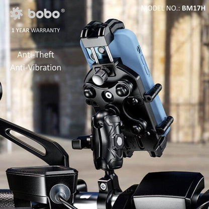 BOBO BM17H PRO Handlebar Anti-Vibration Bike / Cycle Phone Holder Motorcycle Mobile Mount – BB-BM-017-101001 BOBO GEARS