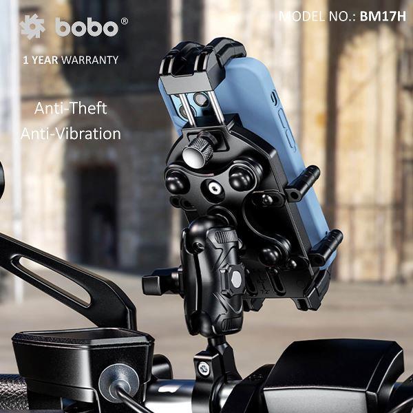 BOBO BM17M PRO Handlebar (or Mirror) Anti-Vibration Bike / Cycle Phone Holder Motorcycle Mobile Mount-BB-BM-017-102001 BOBO GEARS