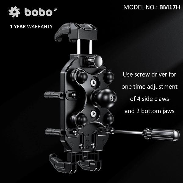 BOBO BM17M PRO Handlebar (or Mirror) Anti-Vibration Bike / Cycle Phone Holder Motorcycle Mobile Mount-BB-BM-017-102001 BOBO GEARS