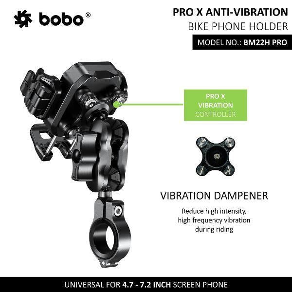 BOBO BM22M PRO Mirror Mount Anti-Vibration Anti-Theft Bike / Cycle Phone Holder Motorcycle Mobile Mount (BB-BM-022-112001) BOBO GEARS