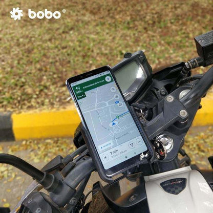 BOBO BM6 Jaw-Grip Bike Phone Holder (with Fast 15W Wireless Charger) Motorcycle Mobile Mount (Black)-BB-BM-006-001001 BOBO GEARS