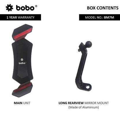 BOBO BM7 Diagonal-Grip Bike / Cycle Phone Holder Motorcycle Mobile Mount-BB-BM-007-102001 BOBO GEARS