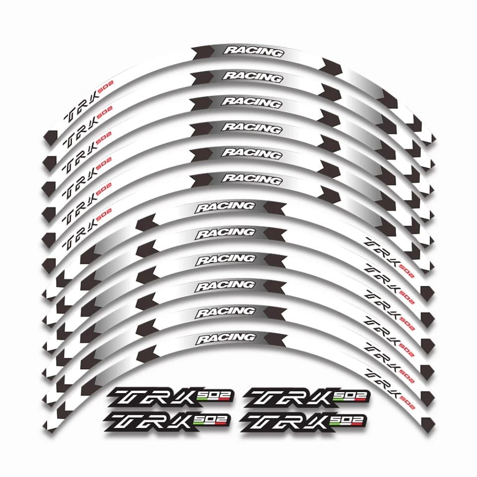 Black & Grey Rim Stickers for Benelli TRK 502 Imported