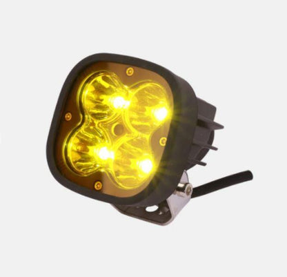 HJG 4 LED Square White With Yellow Filter – Auxillary Light for Motorcycles – pair HJG