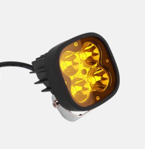 HJG 4 LED Square White With Yellow Filter – Auxillary Light for Motorcycles – pair HJG