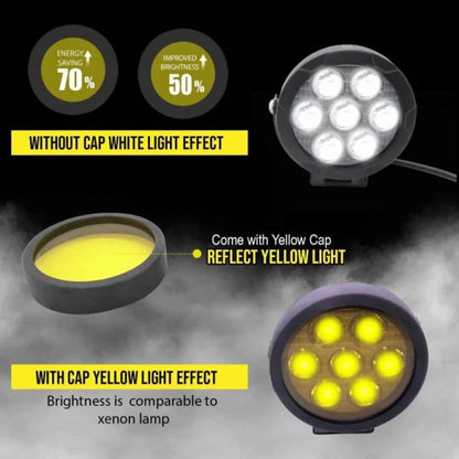 HJG 70W+70W Round Led Light with Wire harness and Lumen Controller HJG