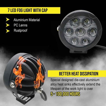 HJG 70W+70W Round Led Light with Wire harness and Lumen Controller HJG