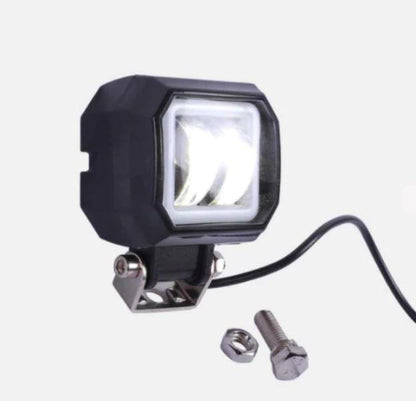 HJG Harley Square Fog Light With White Ring HJG