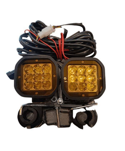 HJG Square 9 LED Fog Light 60W with Wiring Harness and Mounts – Pair HJG
