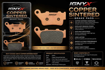 IGNYX Copper Sintered Rear Brake Pads For TVS Apache RR310 - SNT-F124 IGNYX