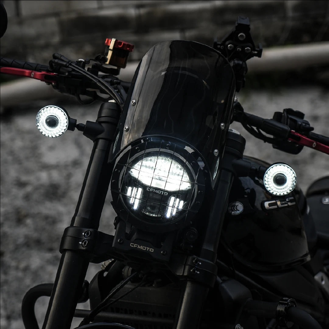 KTOVOL KT-TS02 KT MOTO Auxiliary LED Spotlights Turn Signal Light For Universal Classic Cruiser Motorcycles Imported