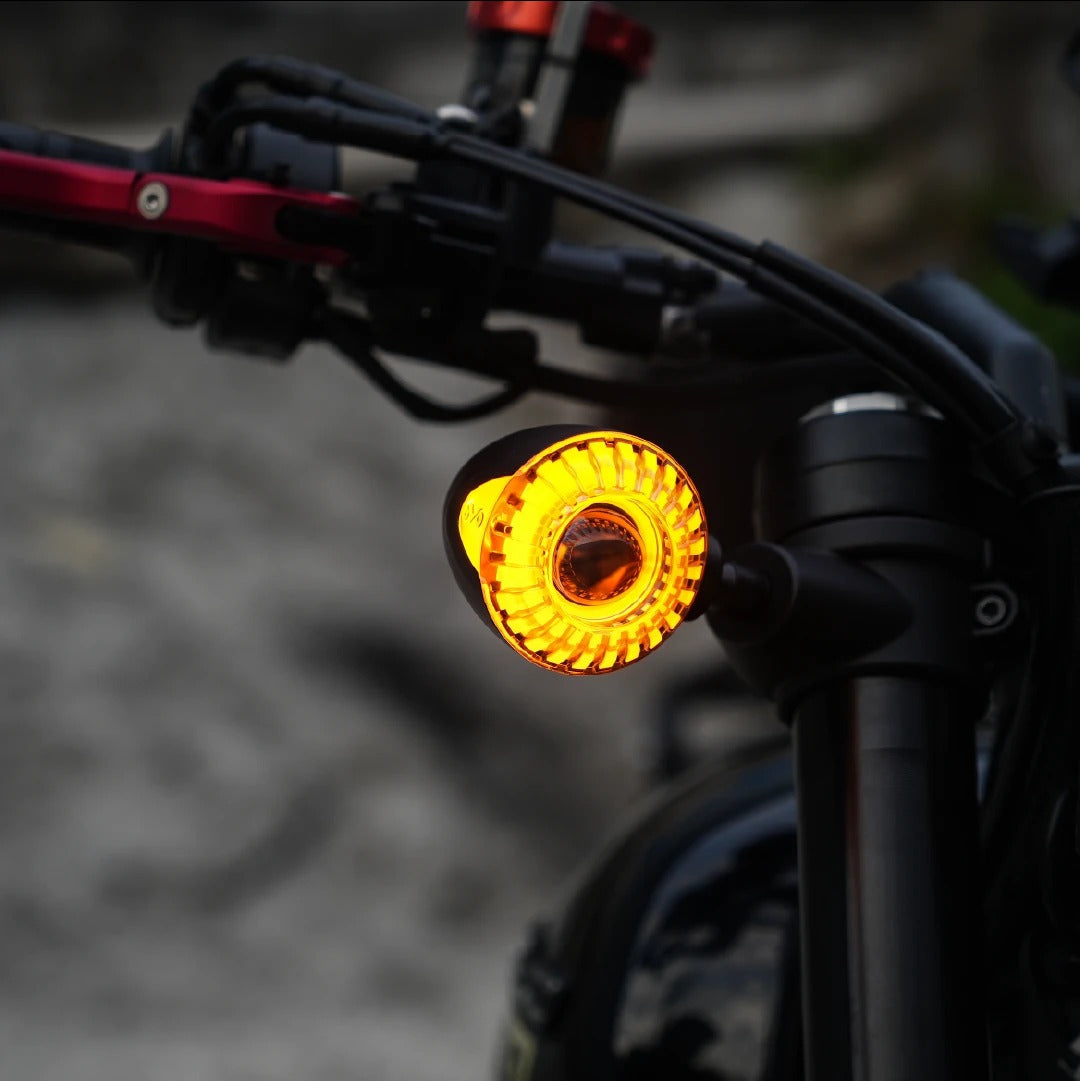KTOVOL KT-TS02 KT MOTO Auxiliary LED Spotlights Turn Signal Light For Universal Classic Cruiser Motorcycles Imported