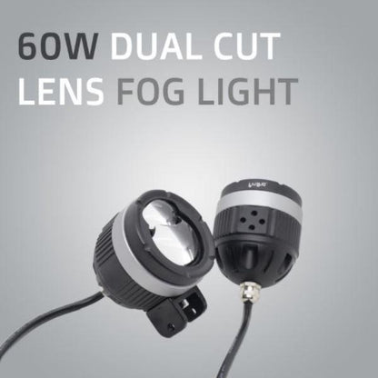 HJG 124 P49 Dual Lens Fog Light – 120W LED (White/Yellow Beams) HJG