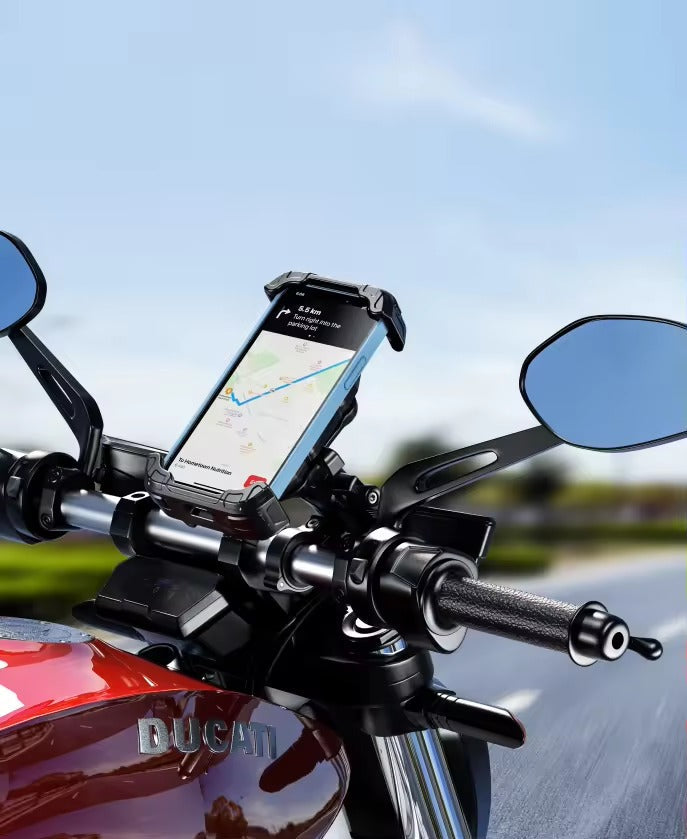 Kewig Anti Vibration Motorcycle Damper Holder Suitable phone size:4.5-7.2inch Fit bar diameter:22mm-32mm (Without Charger) (M28) Kewig