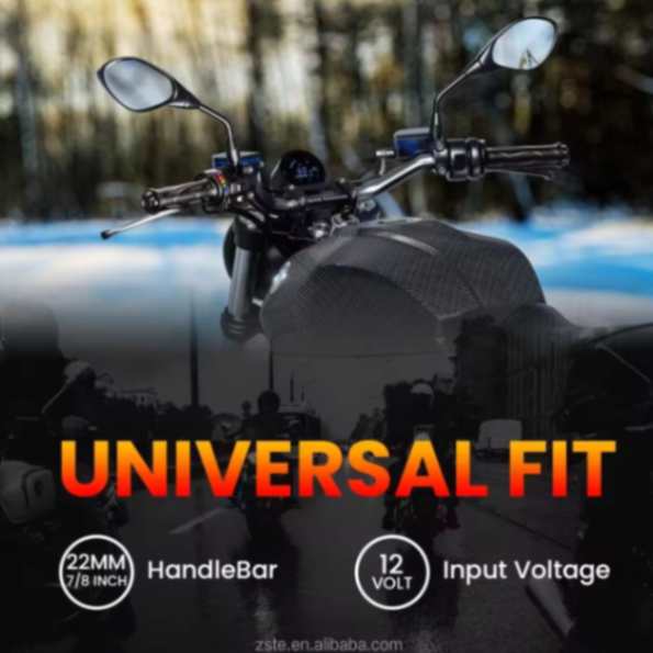 Kewig Motorcycle Heated Grips for 22mm Motorcycle handlebar Hot Grip 12V to 16V (FR-2) - Black Kewig