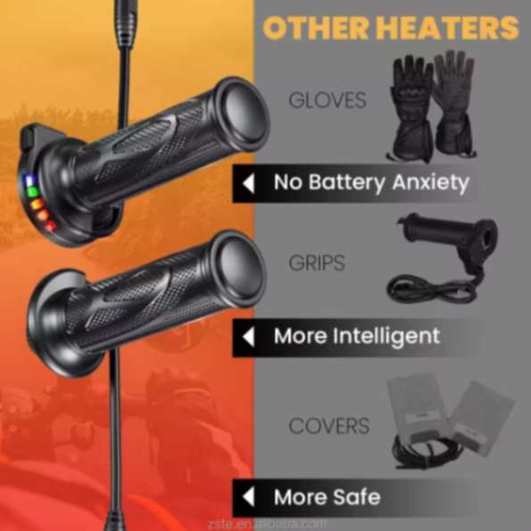 Kewig Motorcycle Heated Grips for 22mm Motorcycle handlebar Hot Grip 12V to 16V (FR-2) - Black Kewig