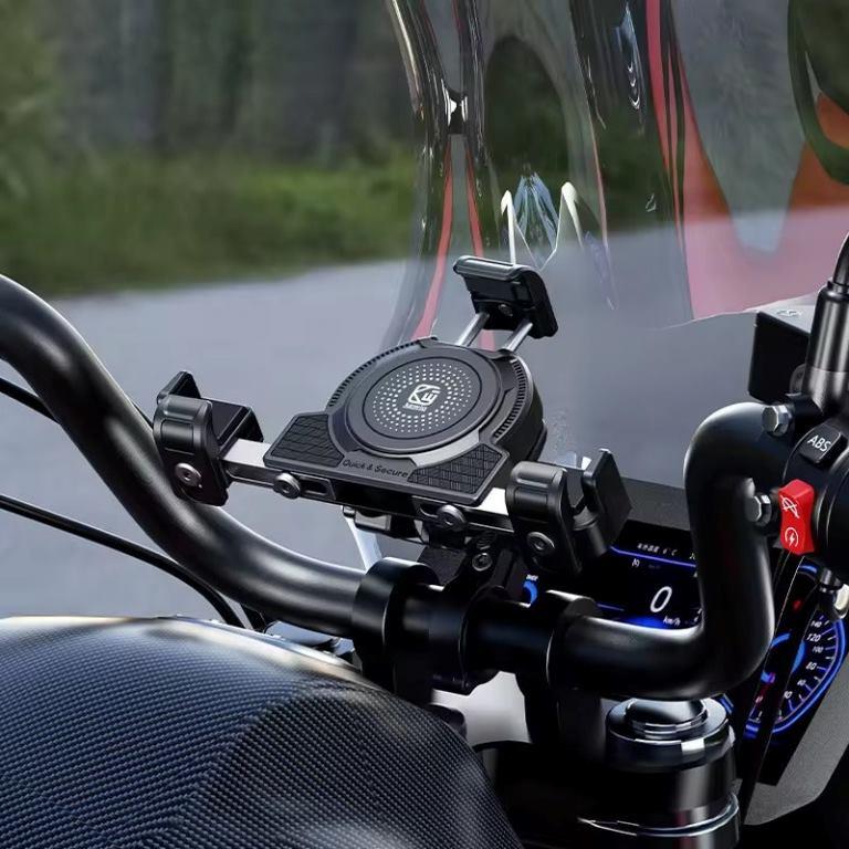 Kewig Motorcycle phone holder Waterproof Anti vibration Damper + safe lock (Without Charger) (M27-C1) Kewig