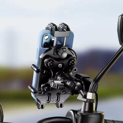 Kewig dual port Charging Waterproof Motorcycle Mobile Phone Holder (Without Charger) (M25-1) Kewig