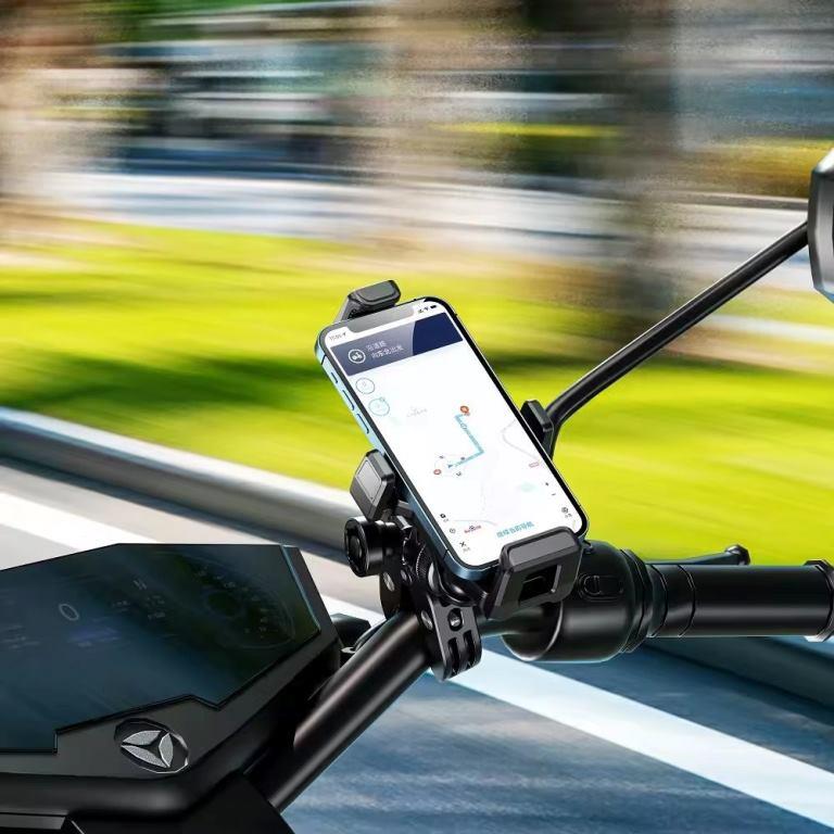Kewig dual port Charging Waterproof Motorcycle Mobile Phone Holder (Without Charger) (M25-1) Kewig
