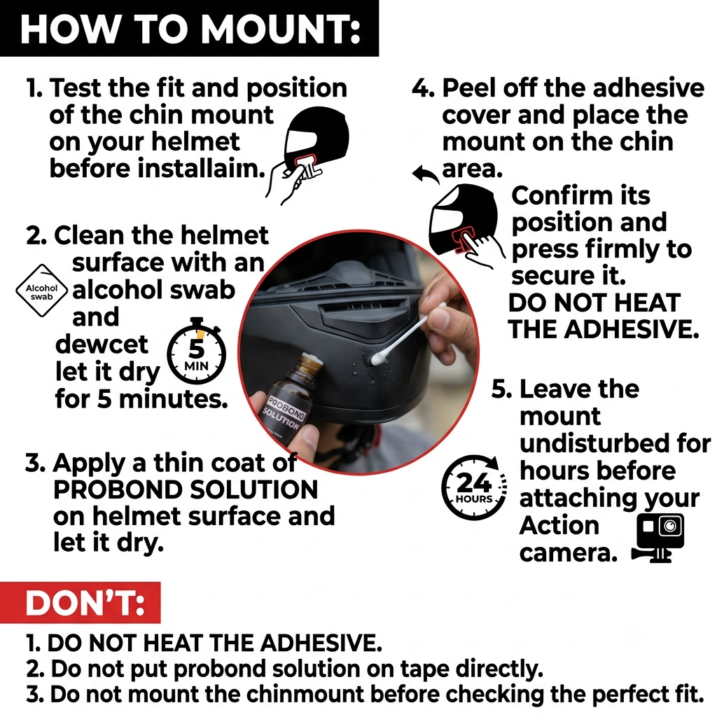 HJC C10 Helmet Chin Mount by Motovibe Motovibe